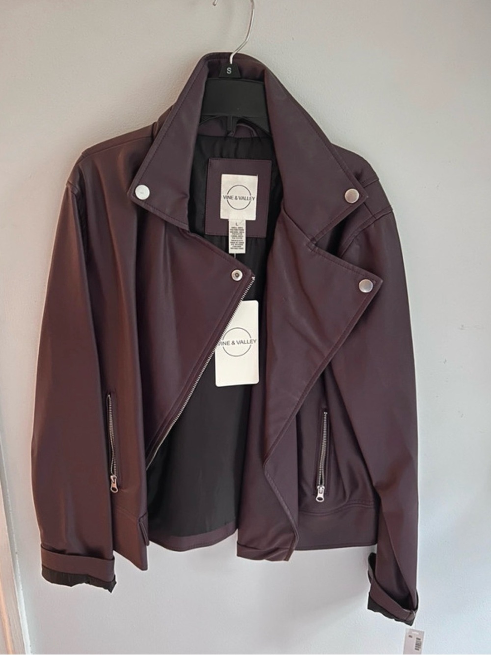 Men's Burgundy Moto Jacket